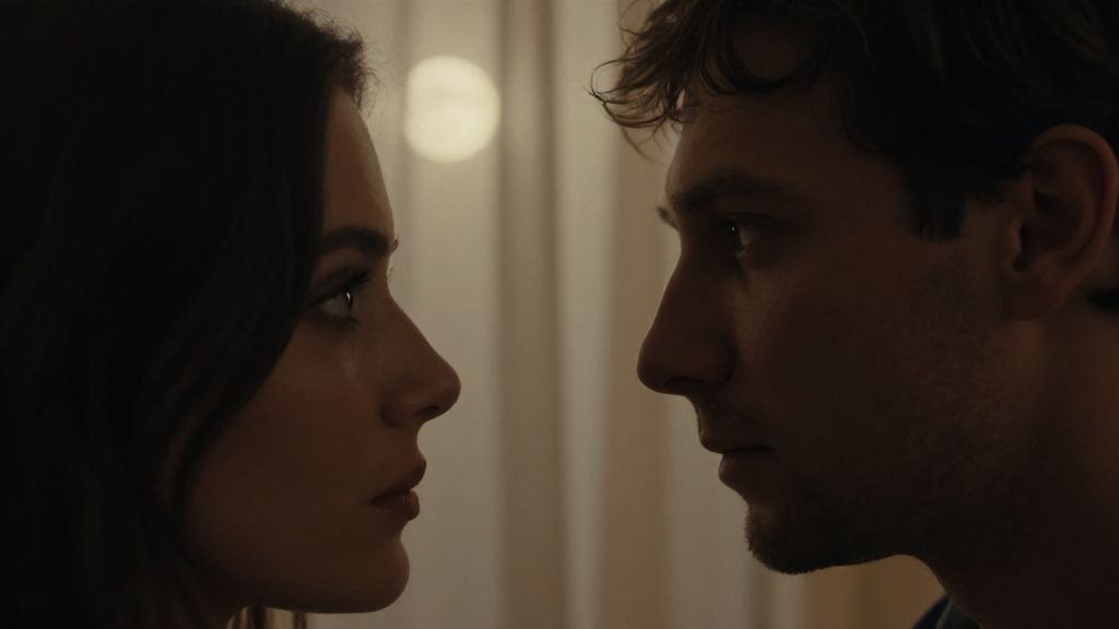 Влюбленный взгляд мужчины в лунном свете