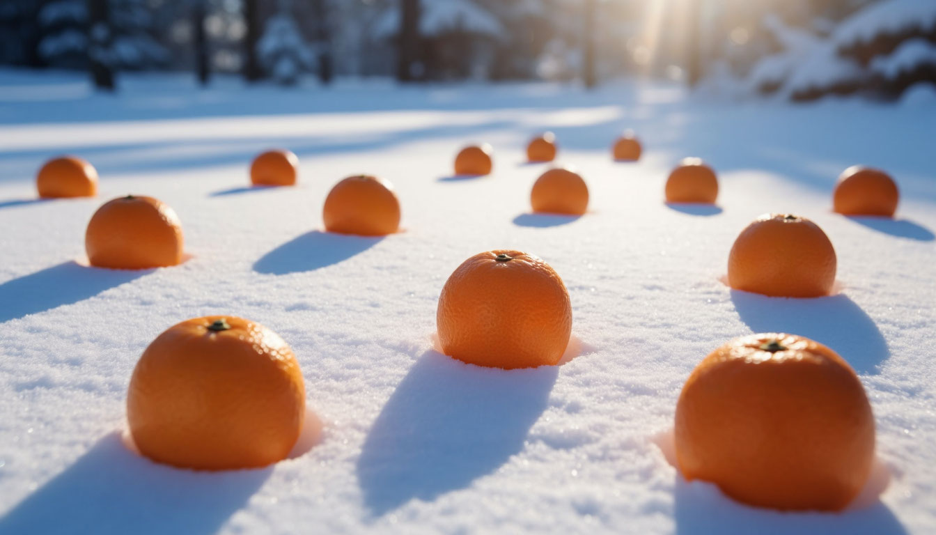 К чему снятся мандарины на снегу