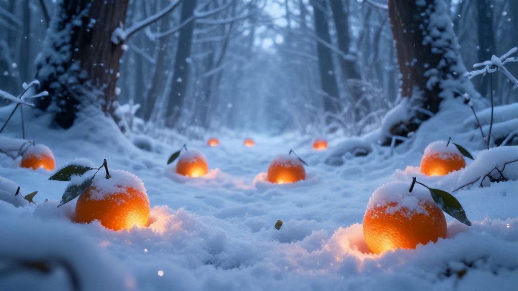 К чему снятся мандарины на снегу