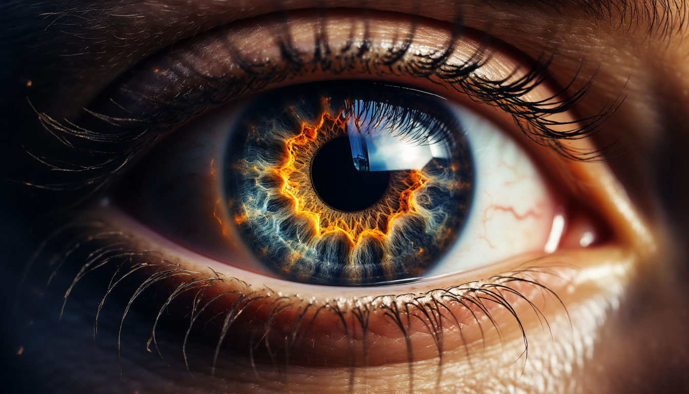 Отражение паранормального явления в глазу человека