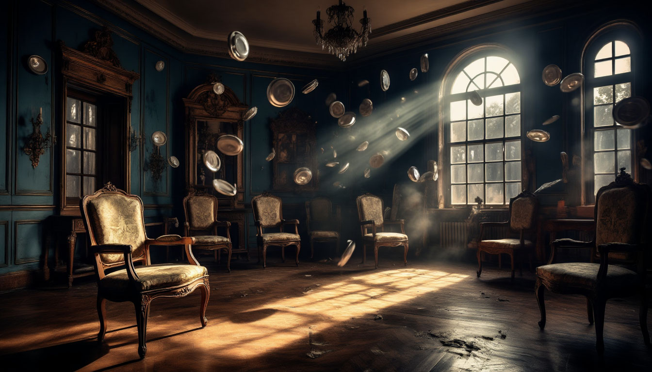 Проявление полтергейста с левитацией предметов в комнате