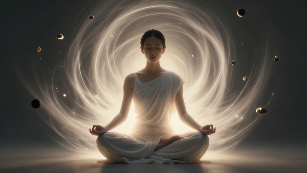 Человек в состоянии глубокой медитации развивает внутренние силы