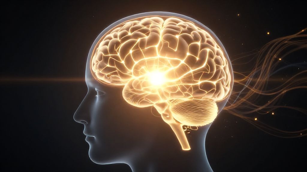 Схематичное изображение активации центра интуиции в мозге