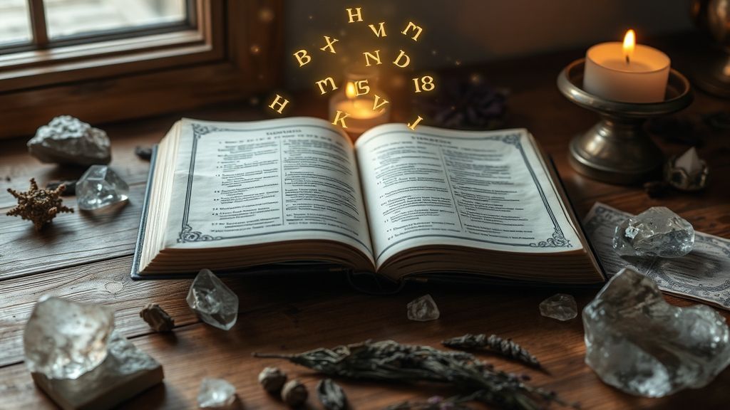 Магические символы и знаки на страницах старой книги