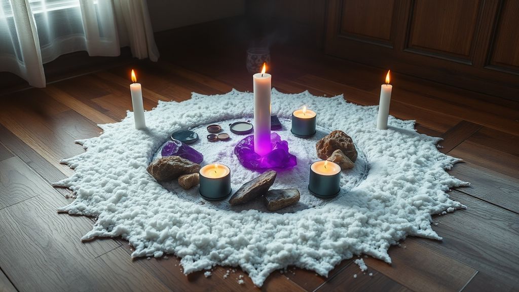 Защитный соляной круг для безопасного вызова духа