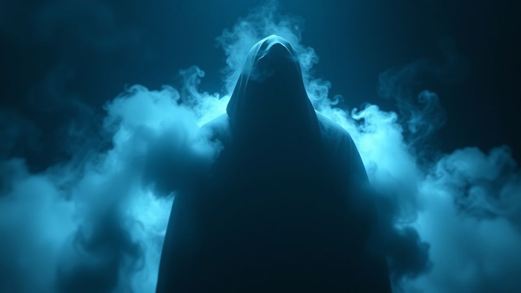 Проявление призрачной сущности в дыму во время сеанса