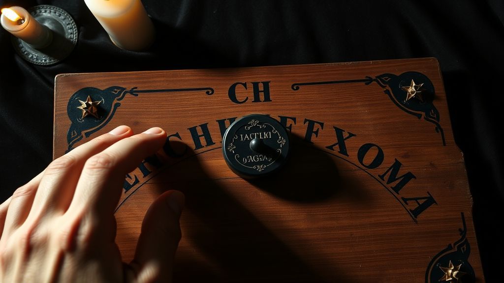 Работа с доской Уиджа и планшеткой во время вызова духа