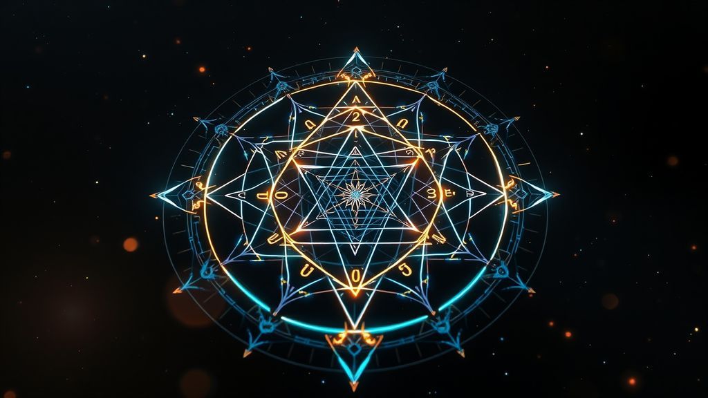 Геометрическая схема матрицы судьбы с числовыми кодами