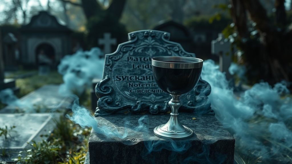 Ритуальное подношение на могиле для контакта с покойным