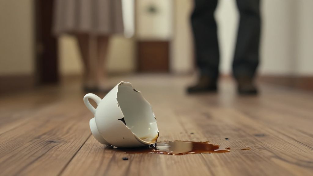 Разбитая чашка на полу как метафора разлада в отношениях с мамой