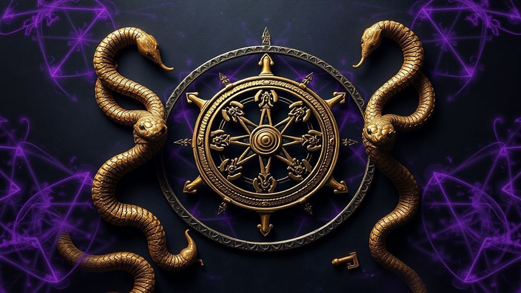 Магический символ узел Гекаты и змеи