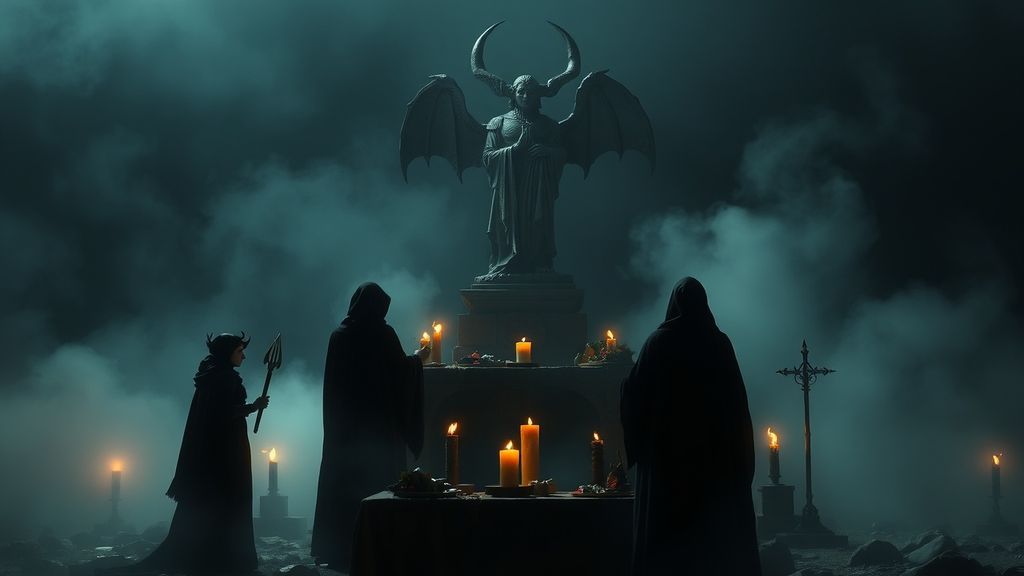 Мистический перекресток богини Гекаты ночью