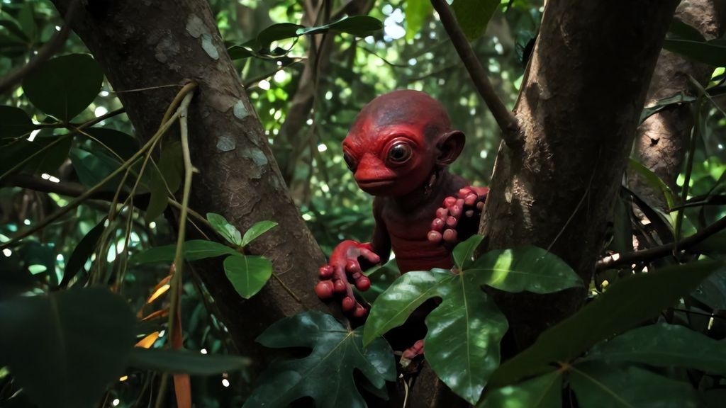 Яра-ма-йха-ху в ветвях фикусового дерева