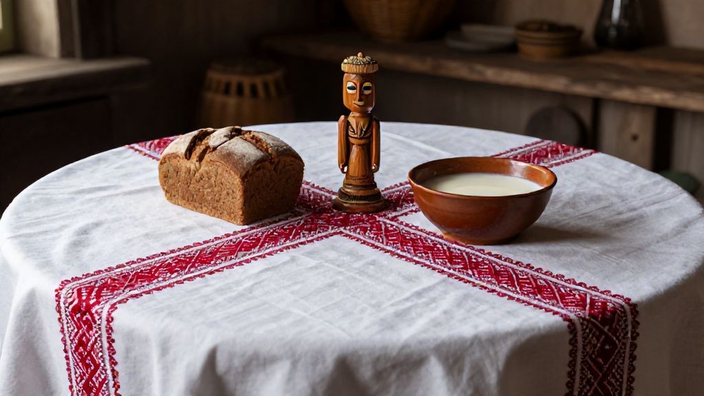 Праздничный стол и угощения для Чура в славянском стиле