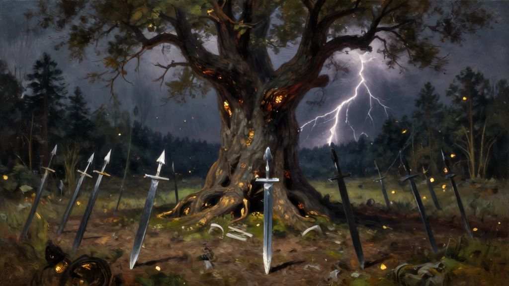 Обрядовое место почитания Перуна и Перуницы в священной роще