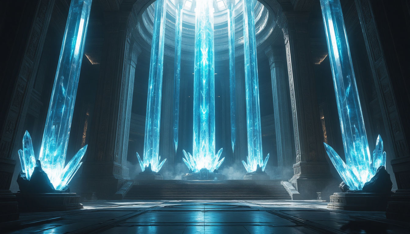 Энергетические кристаллы в залах легендарной Атлантиды