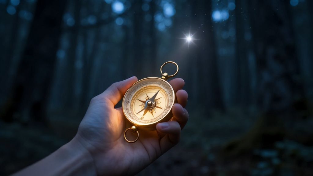 Символ интуиции как компаса в темноте