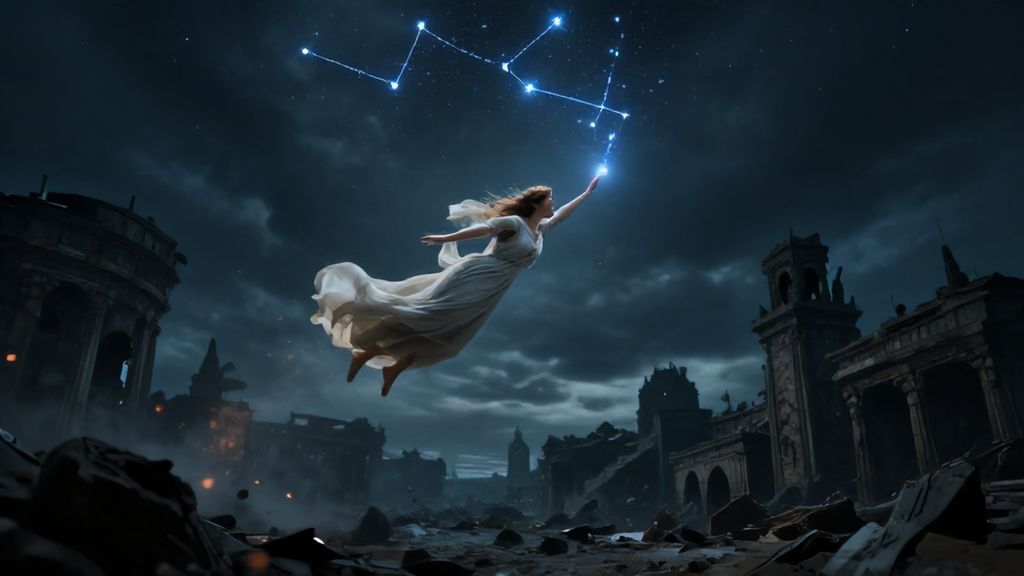 Вознесение Астреи на небо и превращение в созвездие Девы