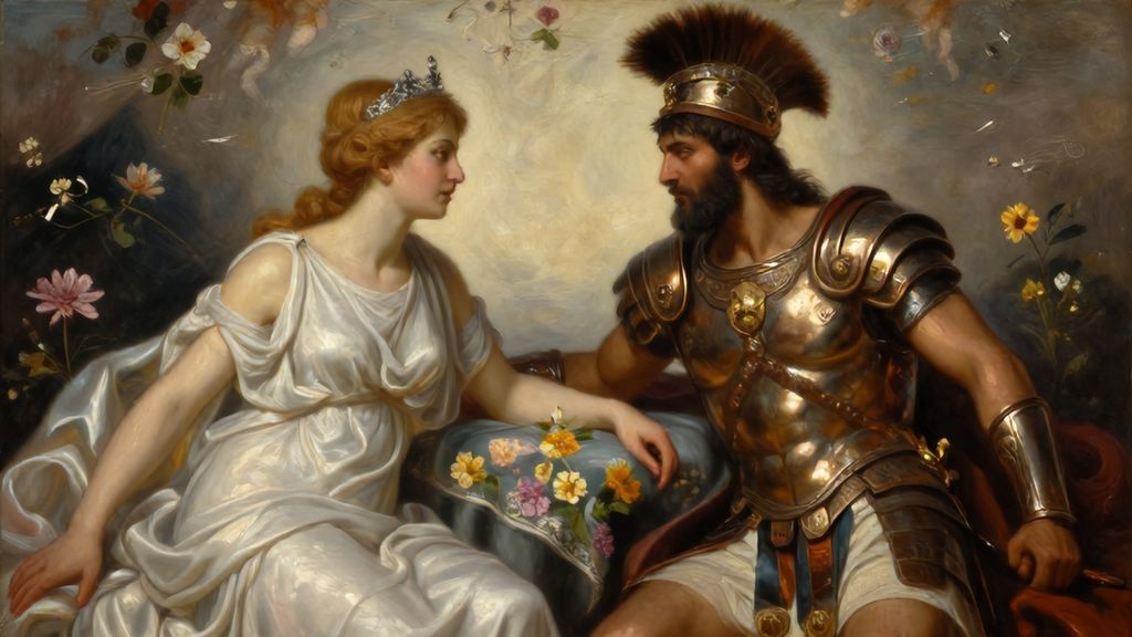 Тайное свидание бога Ареса и богини Афродиты