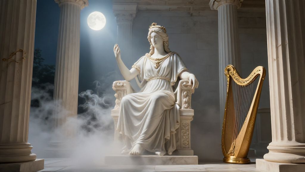 Жрица Пифия в храме Аполлона в Дельфах