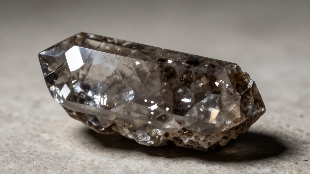 Кристалл натурального дымчатого кварца с глубокой прозрачностью