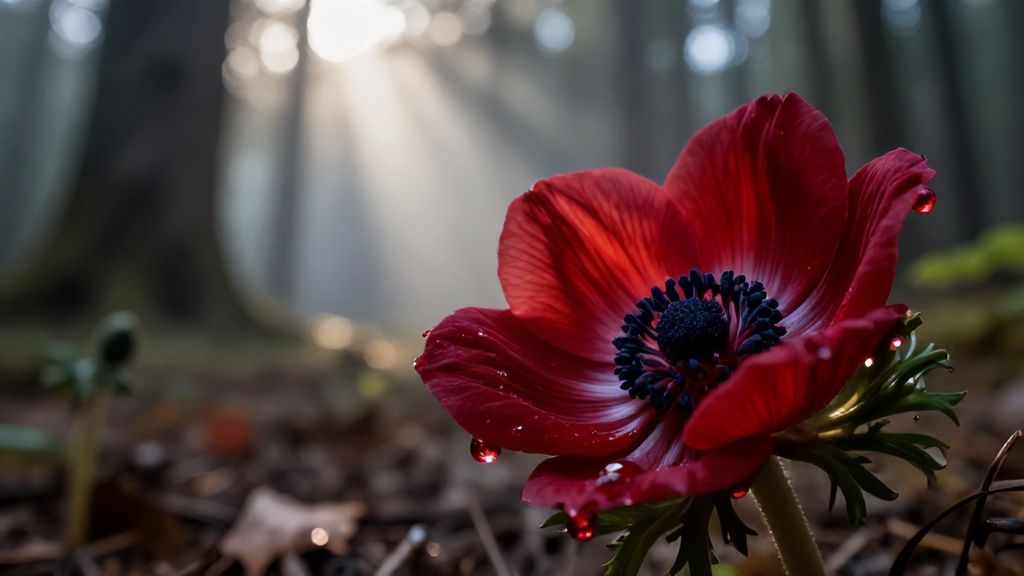 Красные анемоны как символ пролитой крови Адониса