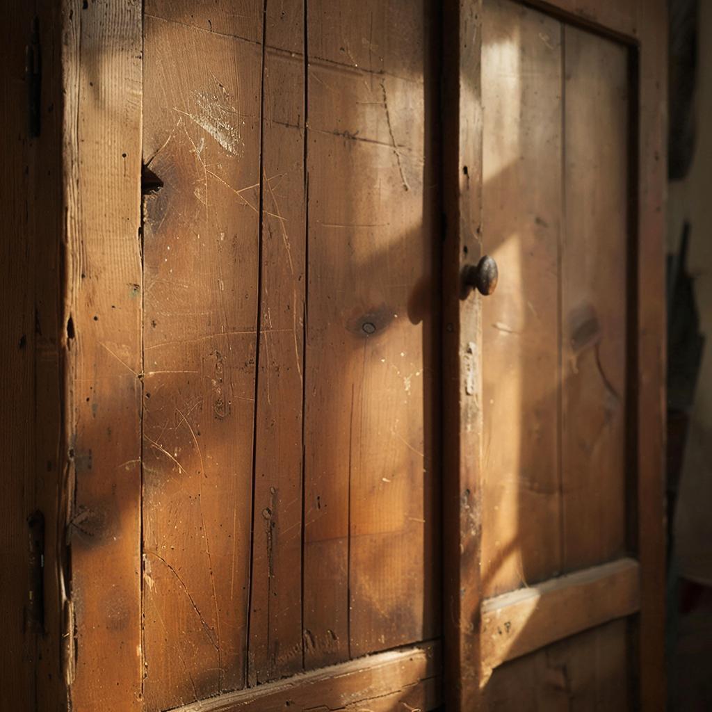 Текстура старого деревянного шкафа с трещинами