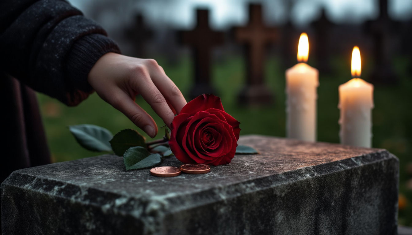 Эзотерический обряд подношения на могиле предков