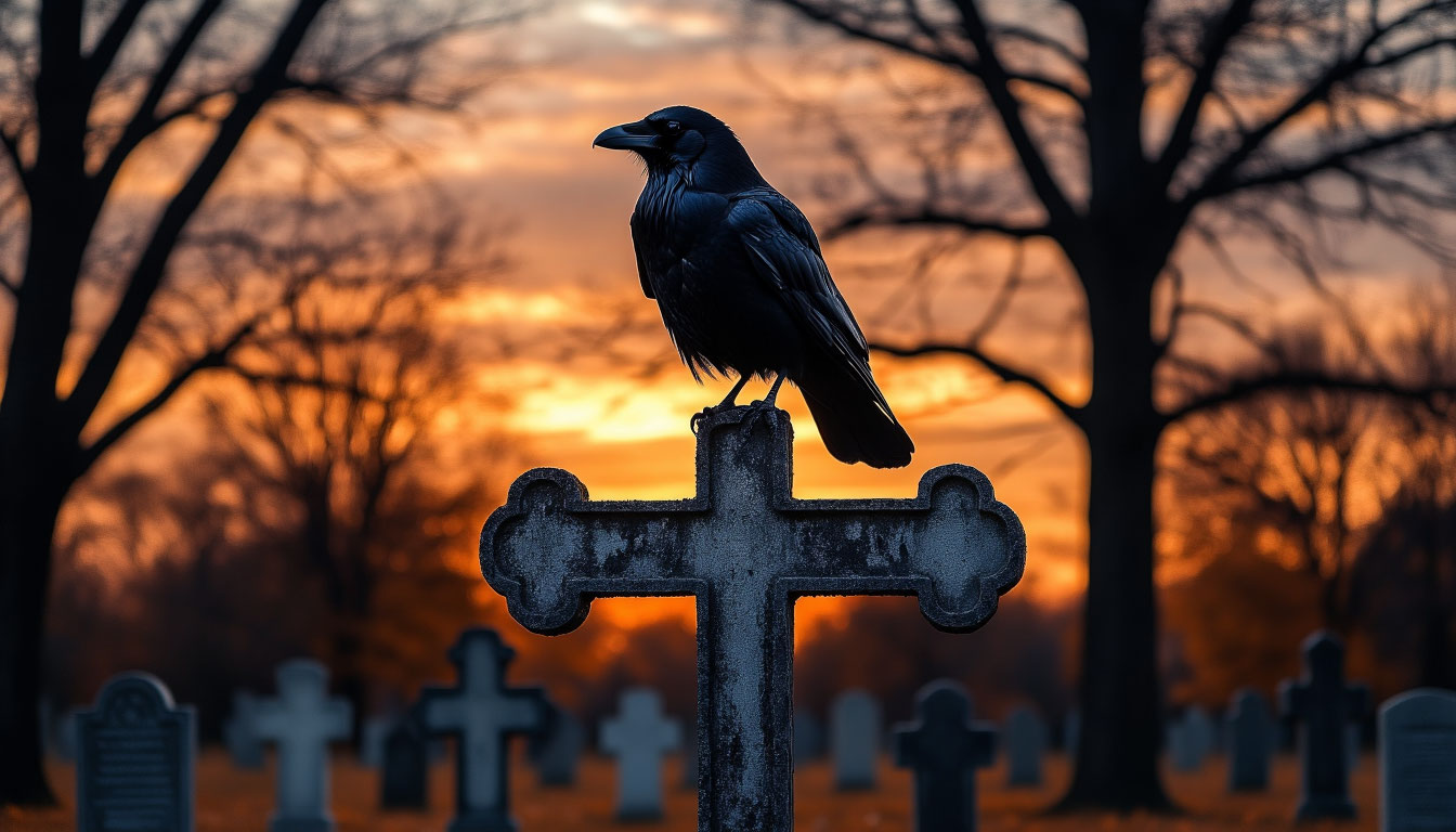 Ворон на кресте как предвестник мистических перемен