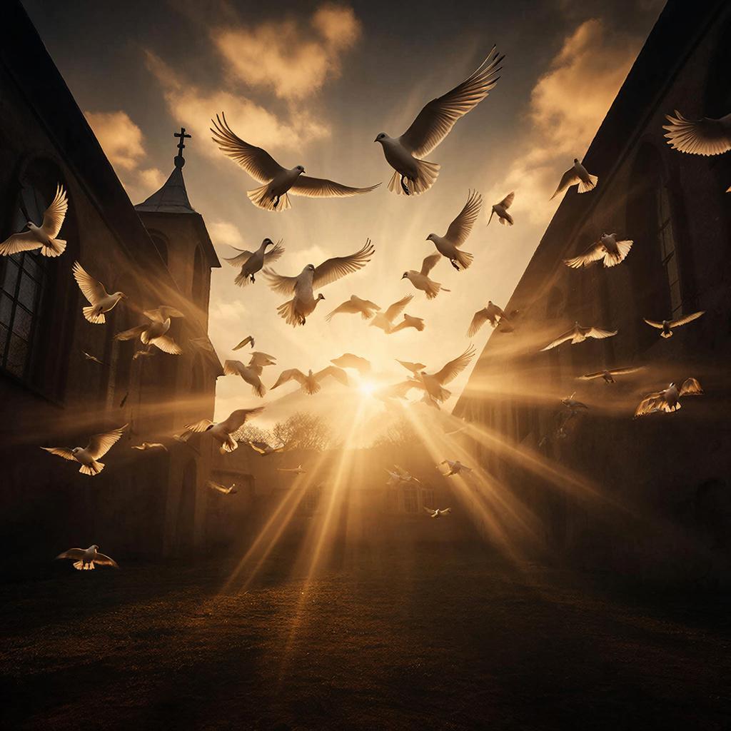 Птицы улетающие в небо как символ освобождения души