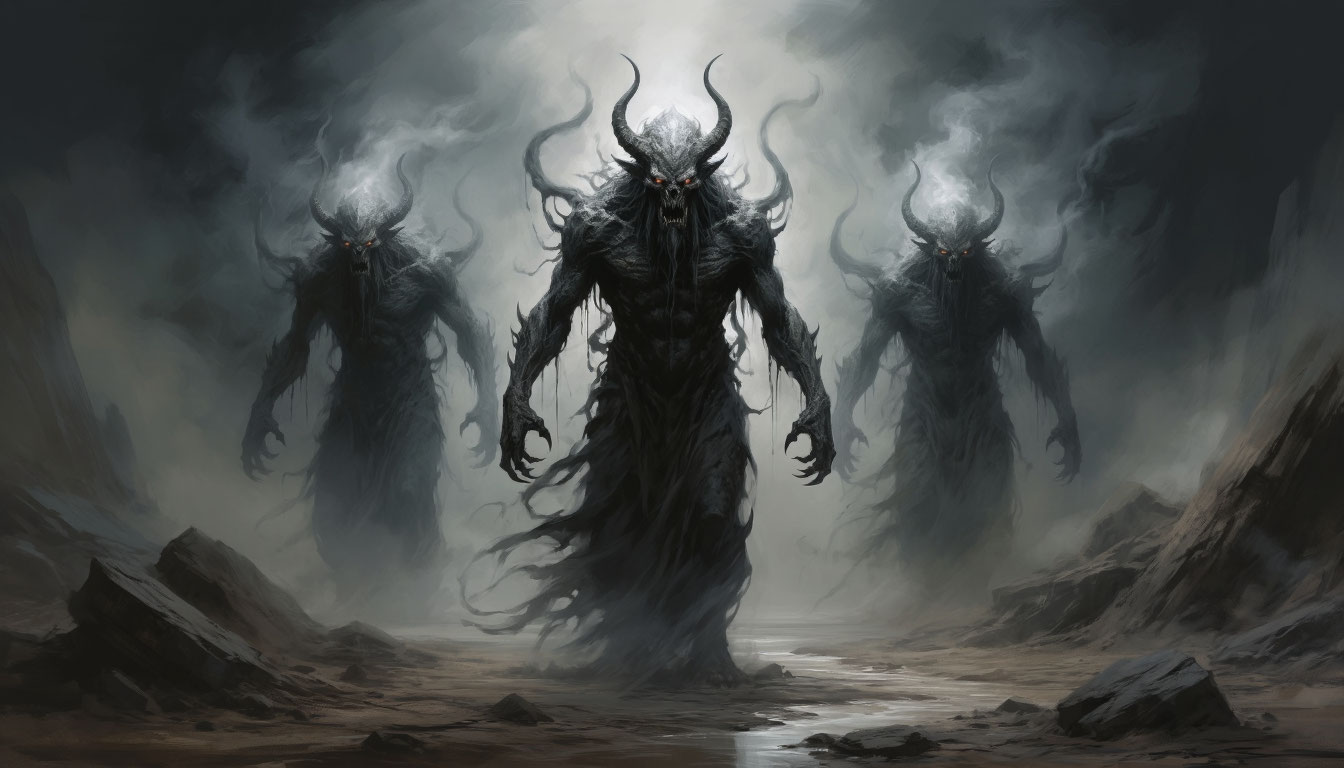 Демоны галла, слуги Эрешкигаль, выходящие из недр земли.