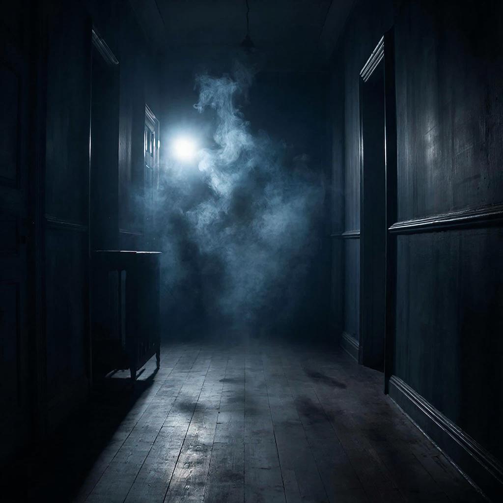 Мистические шаги в пустом темном коридоре ночью