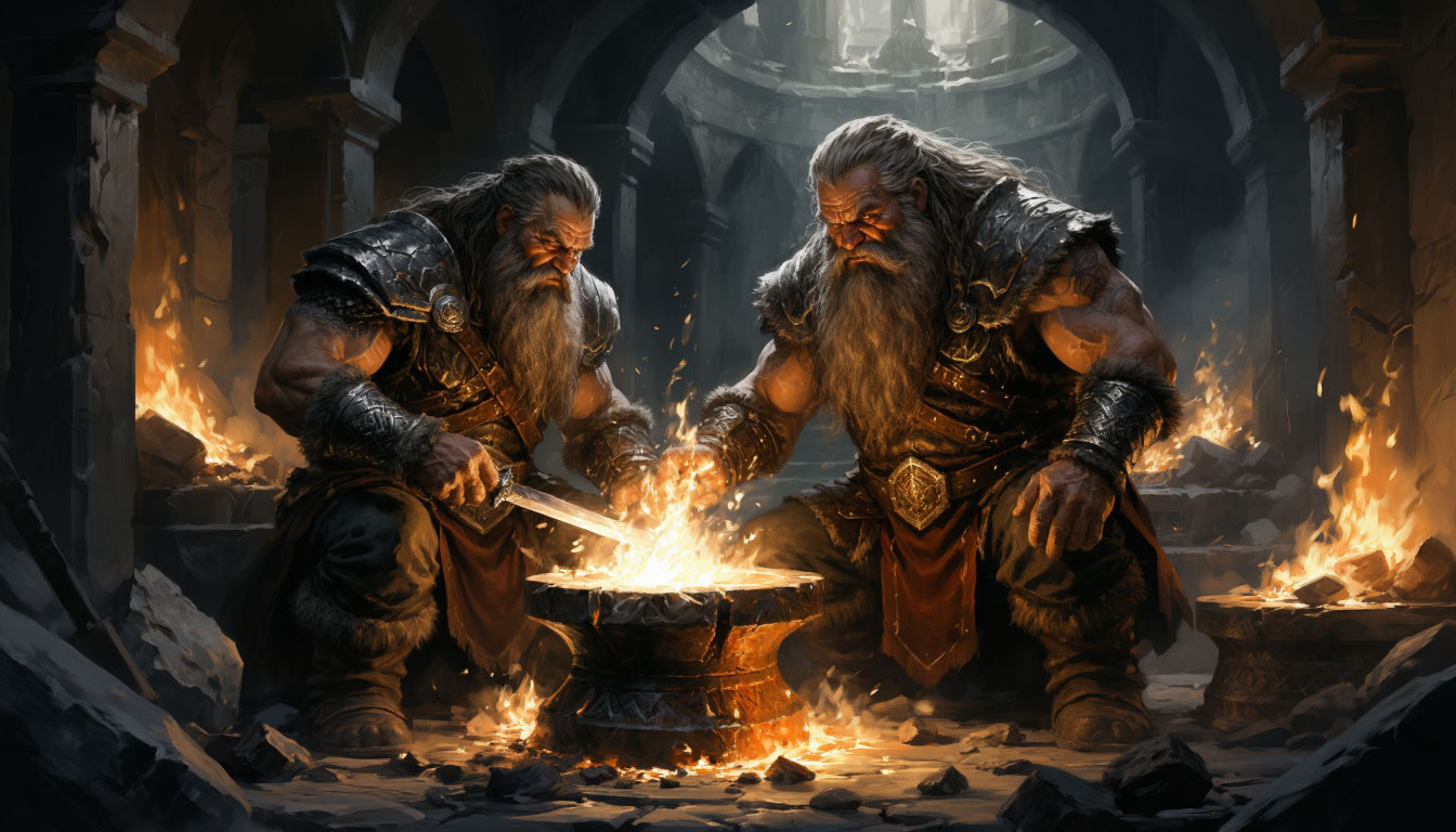 Кузница темных альвов в недрах земли создание магического оружия