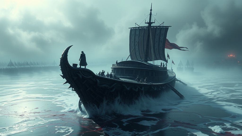 Мифический корабль Нагльфар в начале Рагнарёка