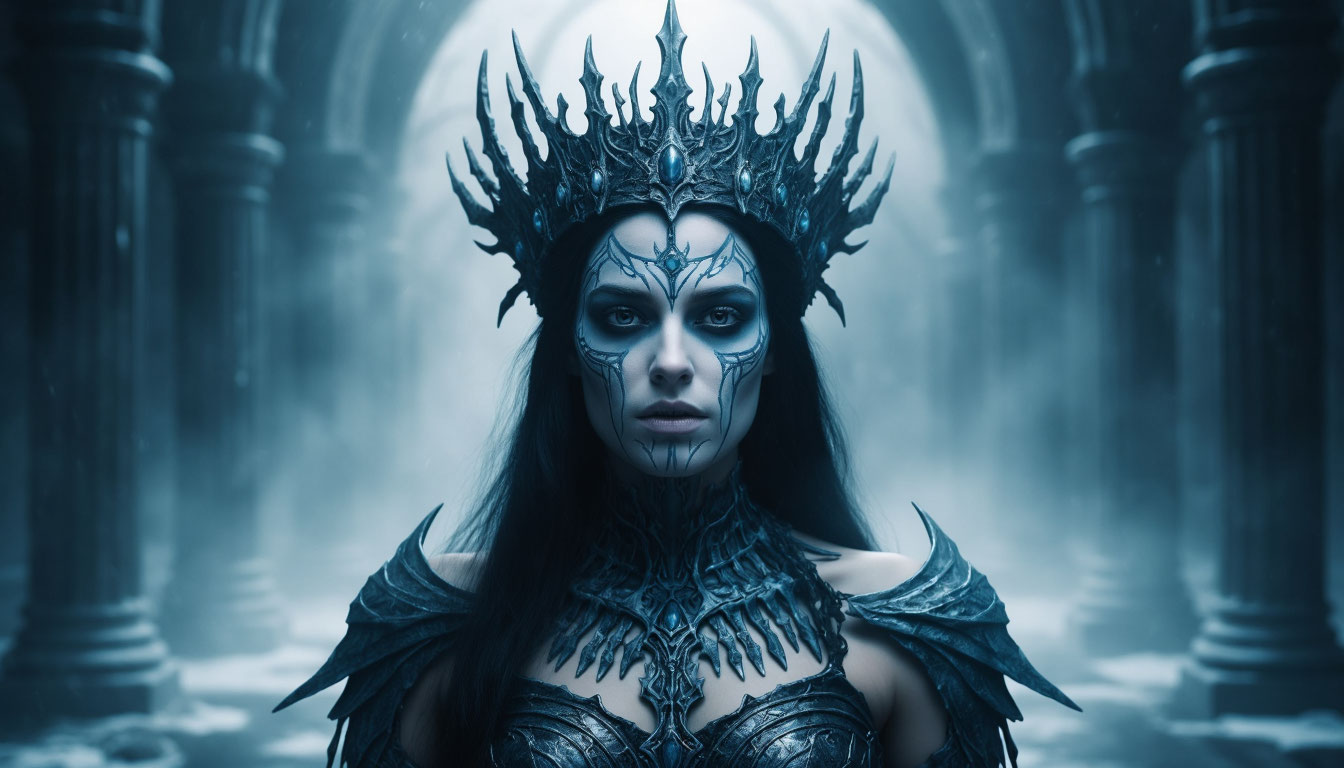 Богиня Хель в своих ледяных чертогах символ жизни и смерти