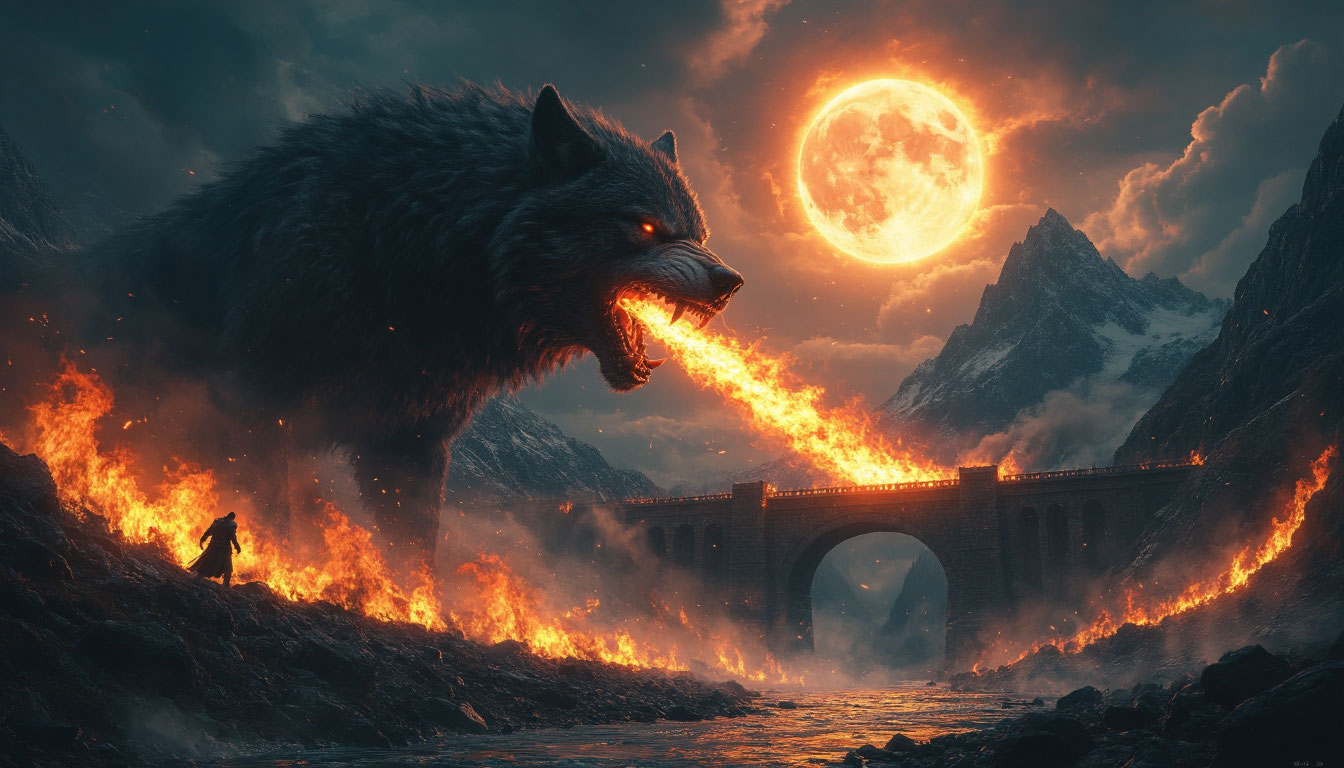 Сцена Рагнарёка гибель богов и очищение мира в скандинавских легендах