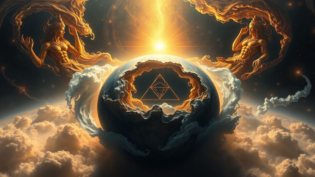 Космогонический миф сотворение вселенной из божественного хаоса и света