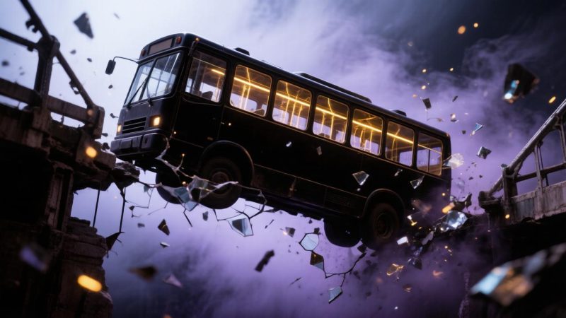 Упал автобус во сне