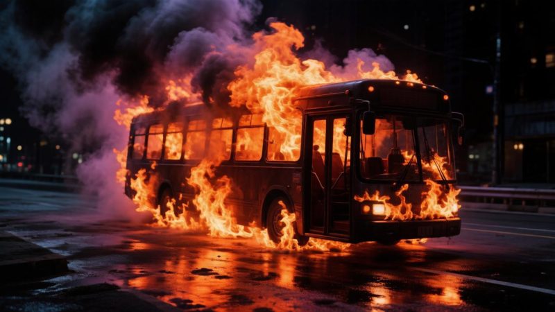 Горящий автобус во сне
